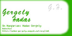 gergely hadas business card